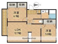 ラフォーレ天王Ⅱ102の間取り