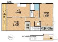 ブランドールB202の間取り