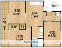 カーサ・ヴェルデB201の間取り