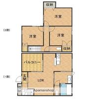 キャレブラン三島E・Fの間取り