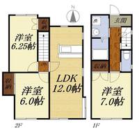 テラスハウス西貝塚東の間取り