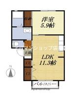 ペアシティA202の間取り