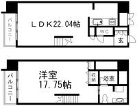 愛知県名古屋市東区東桜2丁目の賃貸マンションの間取り