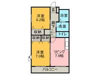 ニュールック岩崎Ⅲの間取り