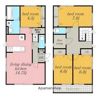愛知県名古屋市名東区猪高台1丁目(一戸建)の賃貸物件の間取り