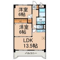 サンロイヤル左右木205号室の間取り