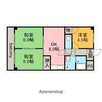 フラワー松本Ⅲの間取り