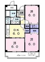 ボーヒルズ Kの間取り