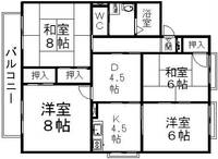 セジュール錦の間取り