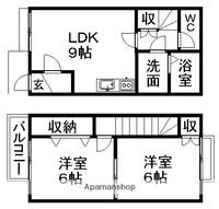 愛知県一宮市三ツ井8丁目の賃貸アパートの間取り