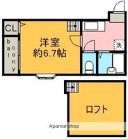 愛知県名古屋市北区志賀町1丁目の賃貸アパートの間取り