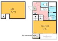 愛知県名古屋市北区金城3丁目の賃貸アパートの間取り