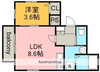 愛知県名古屋市北区大曽根4丁目の賃貸アパートの間取り