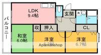 プリミエール岩野Ⅱの間取り