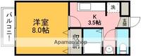 愛知県小牧市中央6丁目の賃貸アパートの間取り
