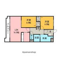 サンセール弐番館203の間取り