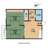 愛知県丹羽郡扶桑町大字高雄字下山の賃貸アパートの間取り