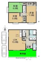愛知県清須市須ケ口(一戸建)の賃貸物件戸建ての間取り