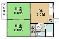 フォーブル若山203の間取り