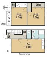 ルミエール甚目寺102の間取り