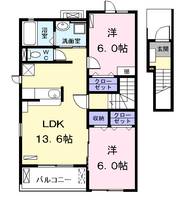 シテ フローラル Ⅰの間取り
