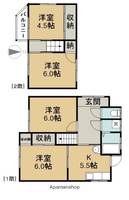 愛知県津島市中地町3丁目(一戸建)の賃貸物件戸建ての間取り