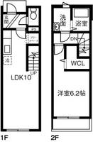 愛知県碧南市湖西町3丁目の賃貸テラスハウスの間取り