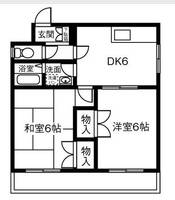 愛知県名古屋市中川区野田1丁目の賃貸マンションの間取り