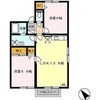 プリシェール赤池 Aの間取り