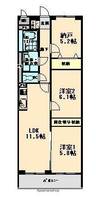エクラときわ1の間取り