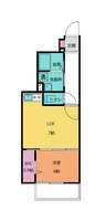 EL MAISON TREIZE102号室の間取り