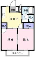 ハイツシャインAの間取り