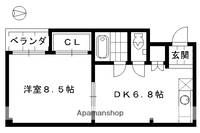 京都府京都市下京区天使突抜4丁目の賃貸マンションの間取り