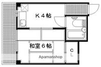 角谷マンション302の間取り