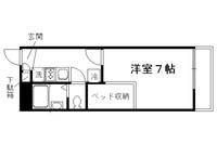 レオパレスフージー桃山101の間取り