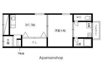 ハイツ長徳106の間取り