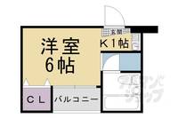 椥辻HSビル501の間取り