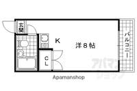 レスポワール山科407の間取り