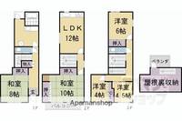 京都府京都市下京区新釜座町綾小路通西洞院東入(一戸建)の賃貸物件戸建ての間取り
