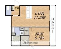大阪府豊中市末広町1丁目の賃貸マンションの間取り