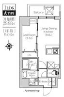 大阪府大阪市浪速区幸町2丁目の賃貸マンションの間取り