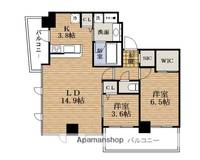 大阪府大阪市西区新町1丁目の賃貸マンションの間取り