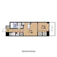 大阪府大阪市西区北堀江1丁目の賃貸マンションの間取り