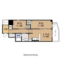 大阪府大阪市浪速区塩草3丁目の賃貸マンションの間取り