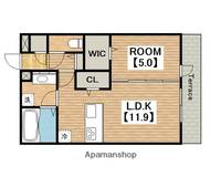 大阪府堺市堺区向陵西町4丁の賃貸アパートの間取り