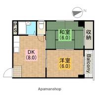 大阪府堺市堺区大浜南町2丁の賃貸マンションの間取り