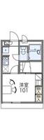 レオパレス総持寺WESTの間取り