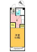 大阪府枚方市尊延寺5丁目の賃貸アパートの間取り