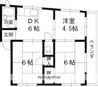 大阪府寝屋川市美井元町の賃貸マンションの間取り