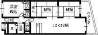 大阪府寝屋川市出雲町の賃貸マンションの間取り